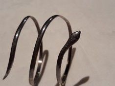 argint BRATARA VIPERA SARPE veche KUNDALINI INDIA rara REGLABILA etnic TRIBALA de efect SUPERBA