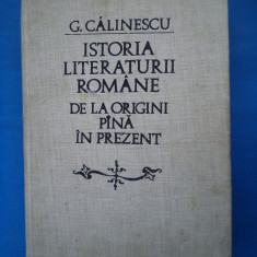 ISTORIA LITERATURII ROMANE DE GEORGE CALINESCU