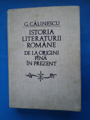 ISTORIA LITERATURII ROMANE DE GEORGE CALINESCU foto