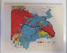 Harta Romania - Ponderea limbilor germanice in Ardeal foto