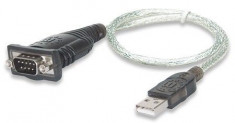 CABLU CONVERTOR USB la Serial, USB A-male/DB9-male, Silver, Blister &amp;quot;205146&amp;quot; foto