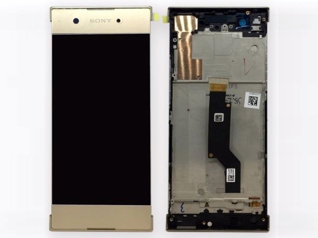 Display cu touchscreen si rama Sony Xperia XA1, G3121, G3123, G3125, Xperia XA1 Dual, G3112, G3116 auriu original foto mare Display cu touchscreen si rama Sony Xperia XA1, G3121, G3123, G3125, Xperia XA1 Dual, G3112, G3116 auriu original foto mare