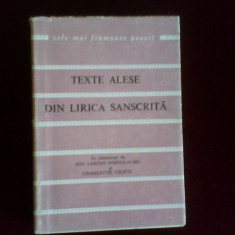 Texte alese din lirica sanscrita