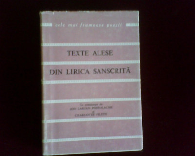 Texte alese din lirica sanscrita foto