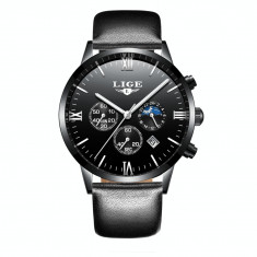 Ceas LG05 Lige Germany Black Leather foto