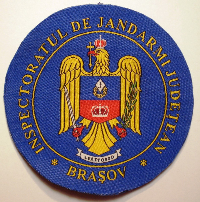 5.506 ROMANIA ECUSON EMBLEMA PATCH INSPECTORATUL DE JANDARMI JUDETEAN BRASOV