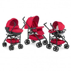 Carucior copii 3 in 1 Chicco Trio Sprint - Scarlet foto