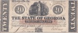 1862 (15 I), 20 dollars (Criswell, GA CR-3A) - Georgia - stare XF+!