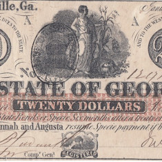 1862 (15 I), 20 dollars (Criswell, GA CR-3A) - Georgia - stare XF+!