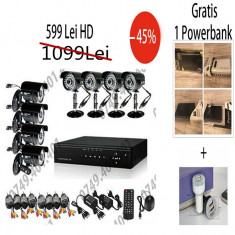 Kit supraveghere CCTV 8 Camere Interior&amp;amp;Exterior HD, 720p, Meniu lb. romana foto