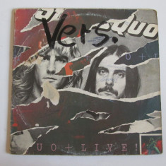 Rar! Album 2 discuri vinil LP 12'' Status Quo-Live,primul album-Vertigo 1977