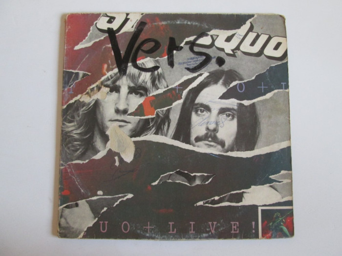 Rar! Album 2 discuri vinil LP 12&#039;&#039; Status Quo-Live,primul album-Vertigo 1977