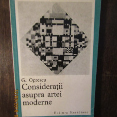 CONSIDERATII ASUPRA ARTEI MODERNE-G.OPRESCU