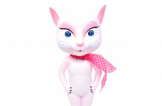 Pisicuta de jucarie amuzanta, vorbitoare, Talking Angela cu sunete si lumini - 30 cm HY025AE foto