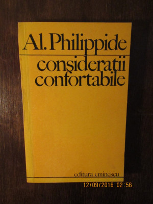 AL. PHILIPPIDE - CONSIDERATII CONFORTABILE foto