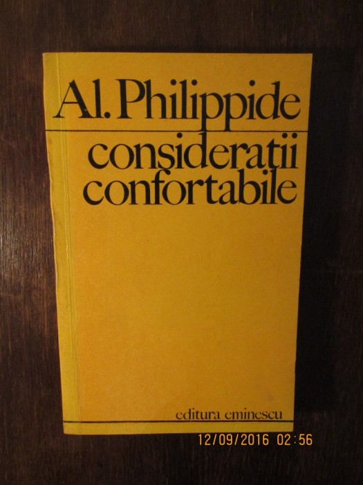 AL. PHILIPPIDE - CONSIDERATII CONFORTABILE