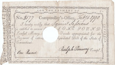 1790, 1 pound - Connecticut (Statele Unite ale Americii)! foto