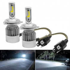 Set Bec H4 2 faze cu LED LX88 30W - 3200 lumen 6000k 12-24V foto