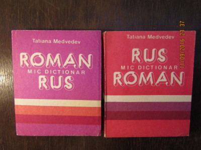 Mic dictionar roman - rus , rus -roman (2 vol ) foto