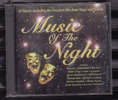 MUSIC OF THE NIGHT. MUZICA DE COLECTIE. 2 CD-URI. foto