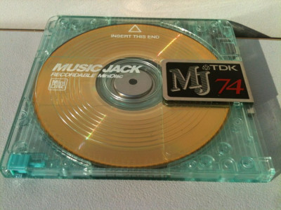 MiniDisc TDK Gold minidisc Digital MD TDK 74min transparent auriu Rar Japonia foto