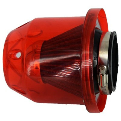 Filtru aer tuning cu carcasa rosie foto