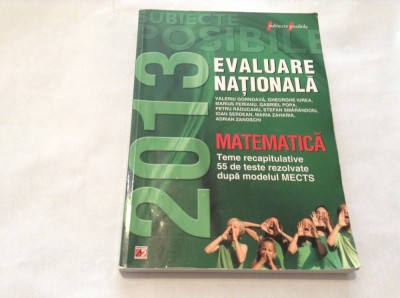 MATEMATICA. EVALUARE NATIONALA, 2013-RF14/2 foto