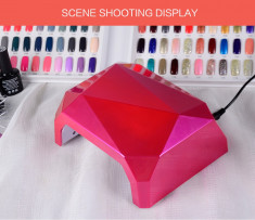 Lampa UV LED 36w roze cu timmer 10,30,60 sec lampa unghii gel si semipermanenta foto