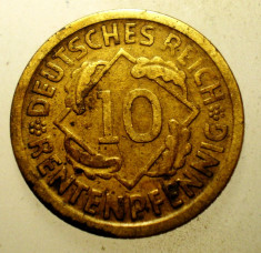 2.174 GERMANIA WEIMAR 10 RENTENPFENNIG 1924 D foto