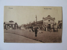 Carte postala Focsani-Hala si piata Moldova cca 1916-1917 foto