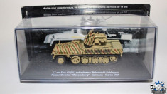 Macheta tanc 3,7cm Flak 43 Wehrmacht Schlepper Germany 1945 + revista scara 1:72 foto