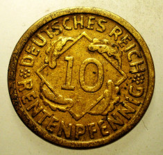 2.161 GERMANIA WEIMAR 10 RENTENPFENNIG 1924 D foto