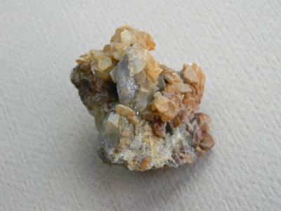 Specimen minerale - CUART, CALCITA SI LIMONIT (C7) foto