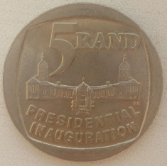 Republica Africa de Sud - 5 Rand 1994 - Inaugurare Prezidentiala foto