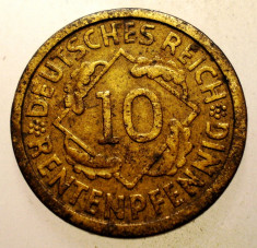 2.164 GERMANIA WEIMAR 10 RENTENPFENNIG 1924 A foto