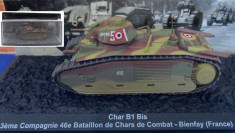 Macheta tanc Char B1 Bis - France - 1940 + revista scara 1:72 foto