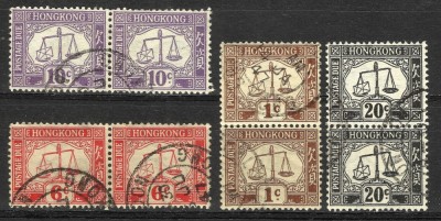 HONGKONG--POSTAGE DUE--PORTOMARKEN--PERECHI==WZ.4 foto