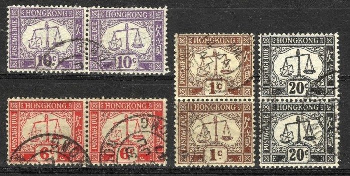 HONGKONG--POSTAGE DUE--PORTOMARKEN--PERECHI==WZ.4