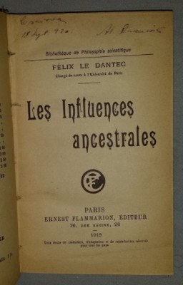 Les influences ancestrales / Felix Le Dantec foto