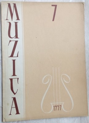 REVISTA MUZICA NR. 7/1957 (Liviu Rusu / Alfred Mendelsohn / Mihail Jora+) foto