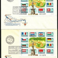 SET FDC--CU BLOCK A+B--UNGARIA / EUROPA--1977