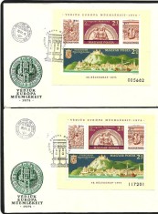 SET FDC--UNGARIA / EUROPA --1975 - - A + B --BLOCK