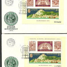 SET FDC--UNGARIA / EUROPA --1975 - - A + B --BLOCK