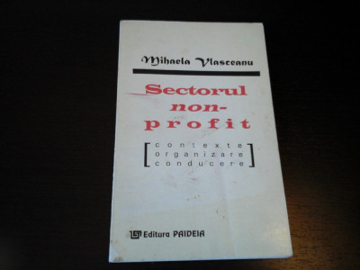 Sectorul non-profit, contexte, org, cond - M. Vlasceanu, Paideia, 1996, 211 p foto