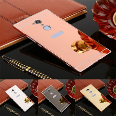 Husa / Bumper aluminiu + spate acryl oglinda pentru Sony Xperia XA2 foto