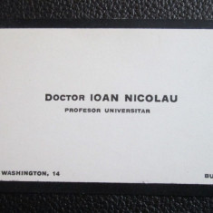 Carte de vizita (de condoleante) Doctor IOAN NICOLAU