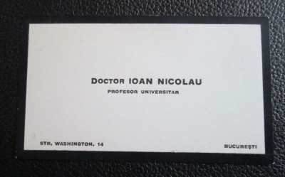 Carte de vizita (de condoleante) Doctor IOAN NICOLAU foto