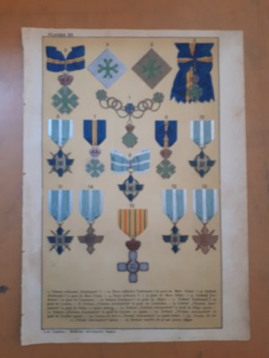 Cromolitografii Ordinele Rom&amp;acirc;niei, cca. 1930 foto