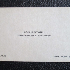 Carte de vizita ION ROTARU
