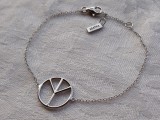 AGATHA LUXURY PARIS BRATARA argint FRANTA simbolul PACII Not War finuta DELICATA